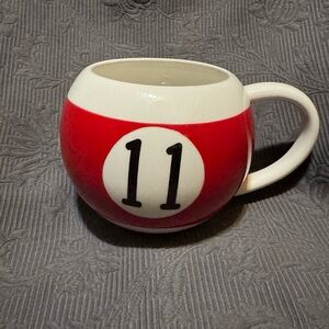 3 Sonoma Red and White Mug with Number 11 Design